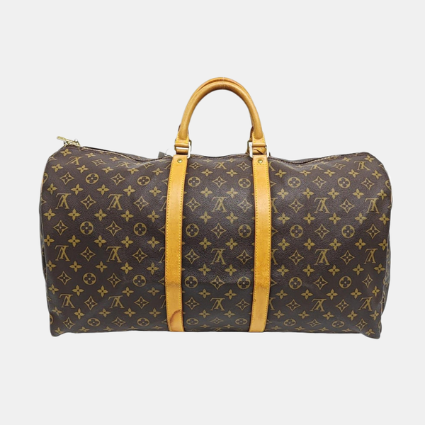 SAC SOUPLE 55 Monogram Coated Canvas Brown