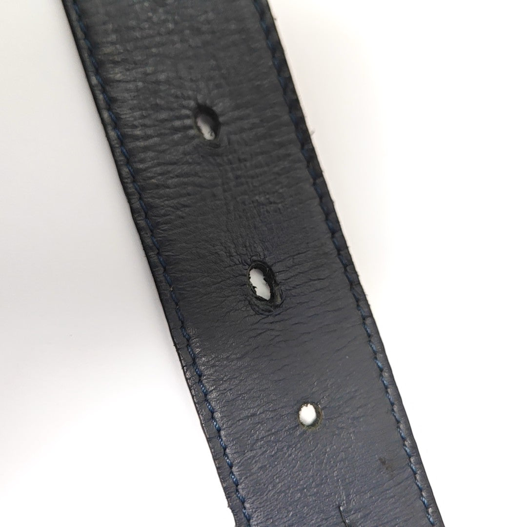 Leather Belt Blue