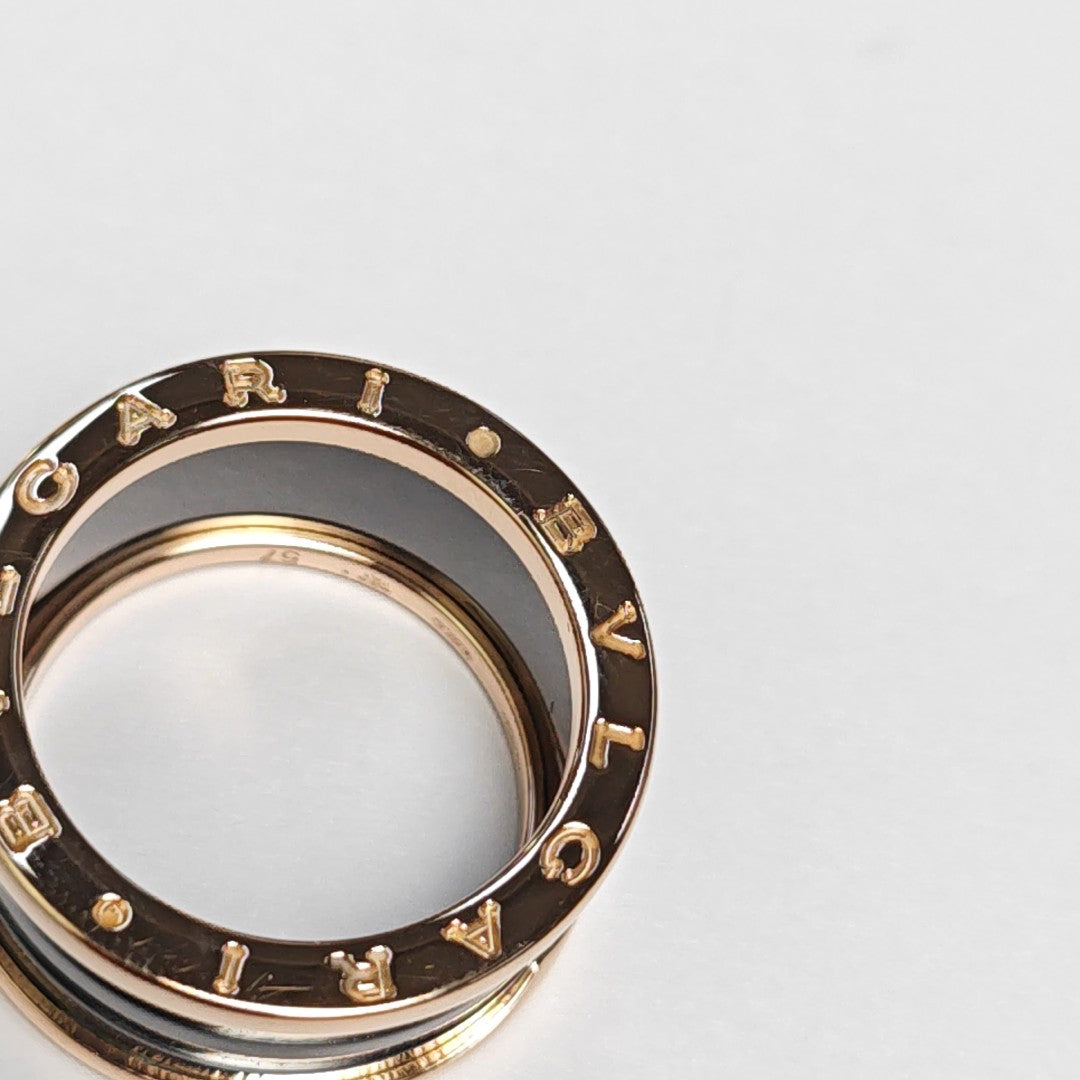B.ZERO1 18k Rose Gold Ring EU 57