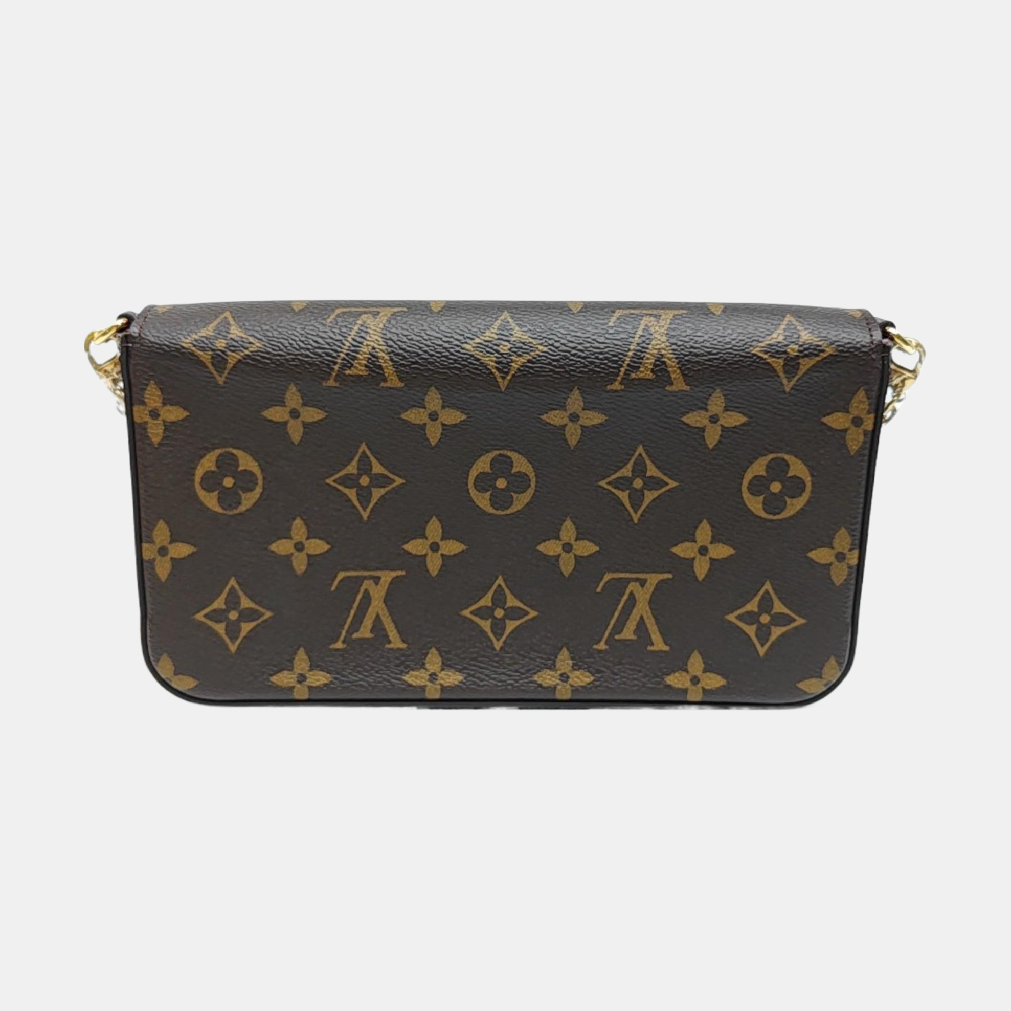 FÉLICIE Monogram Coated Canvas Brown