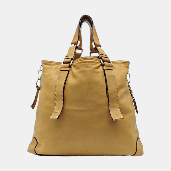 Lambskin Tote Bag Brown