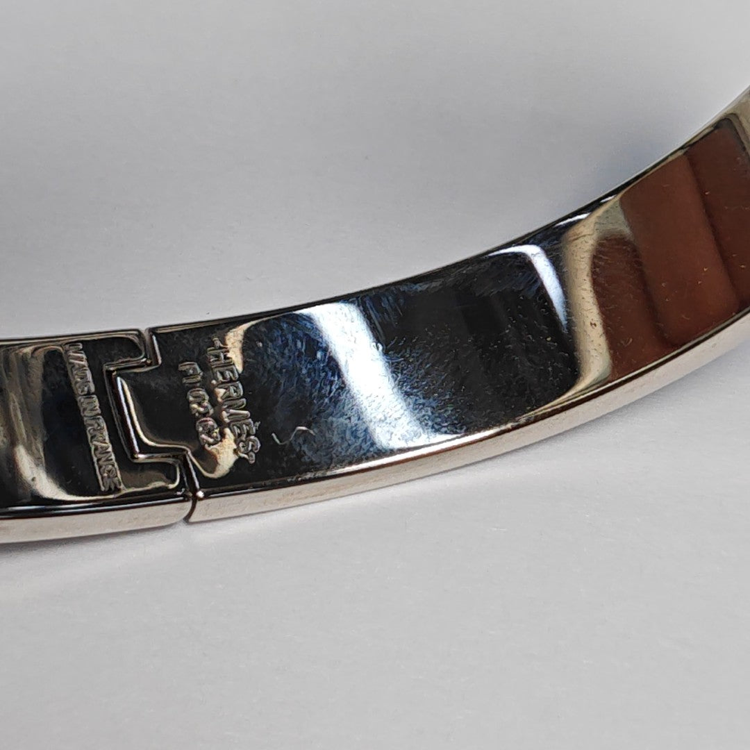 Clic H Metal Silver Bangle