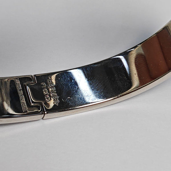Clic H Metal Silver Bangle