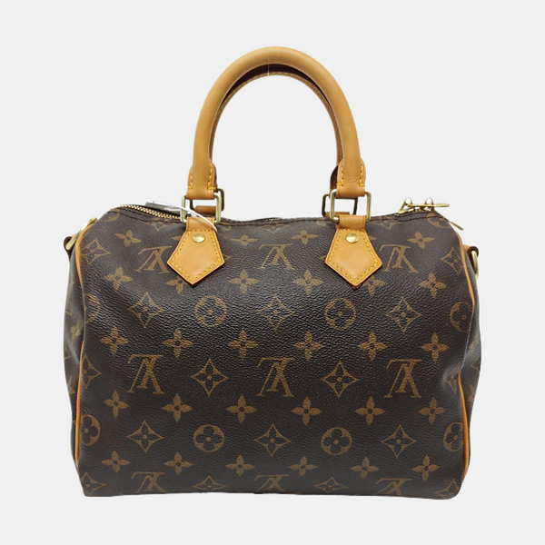 SPEEDY 25 Monogram Coated Canvas Brown