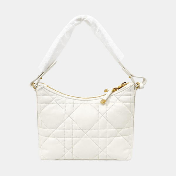 Miss Caro Mini Cannage Lambskin White