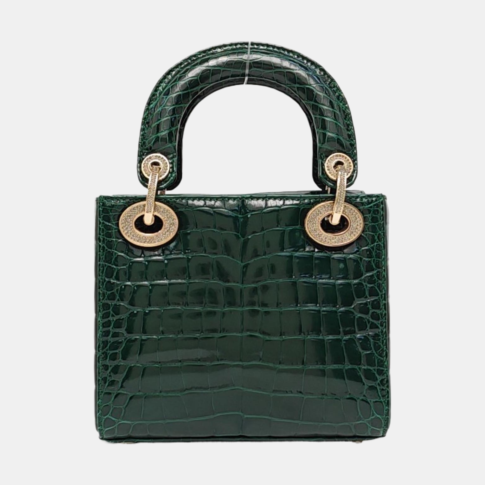 Lady Dior Mini Crocodile Green