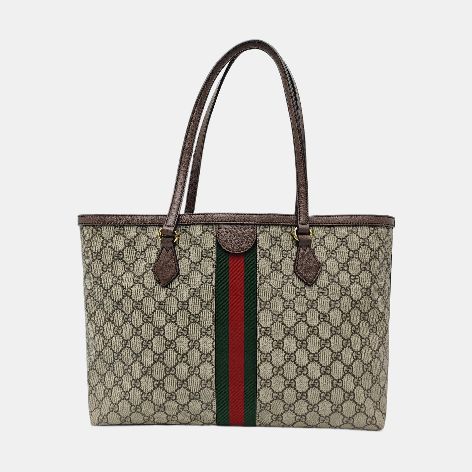 Ophidia Medium Monogram Coated Canvas Beige