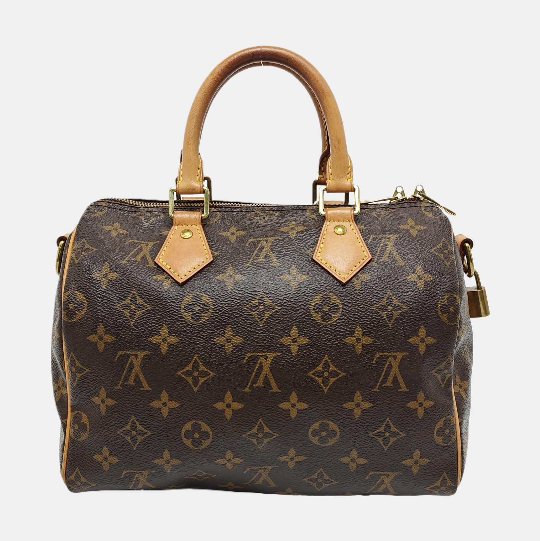SPEEDY 25 Monogram Coated Canvas Brown