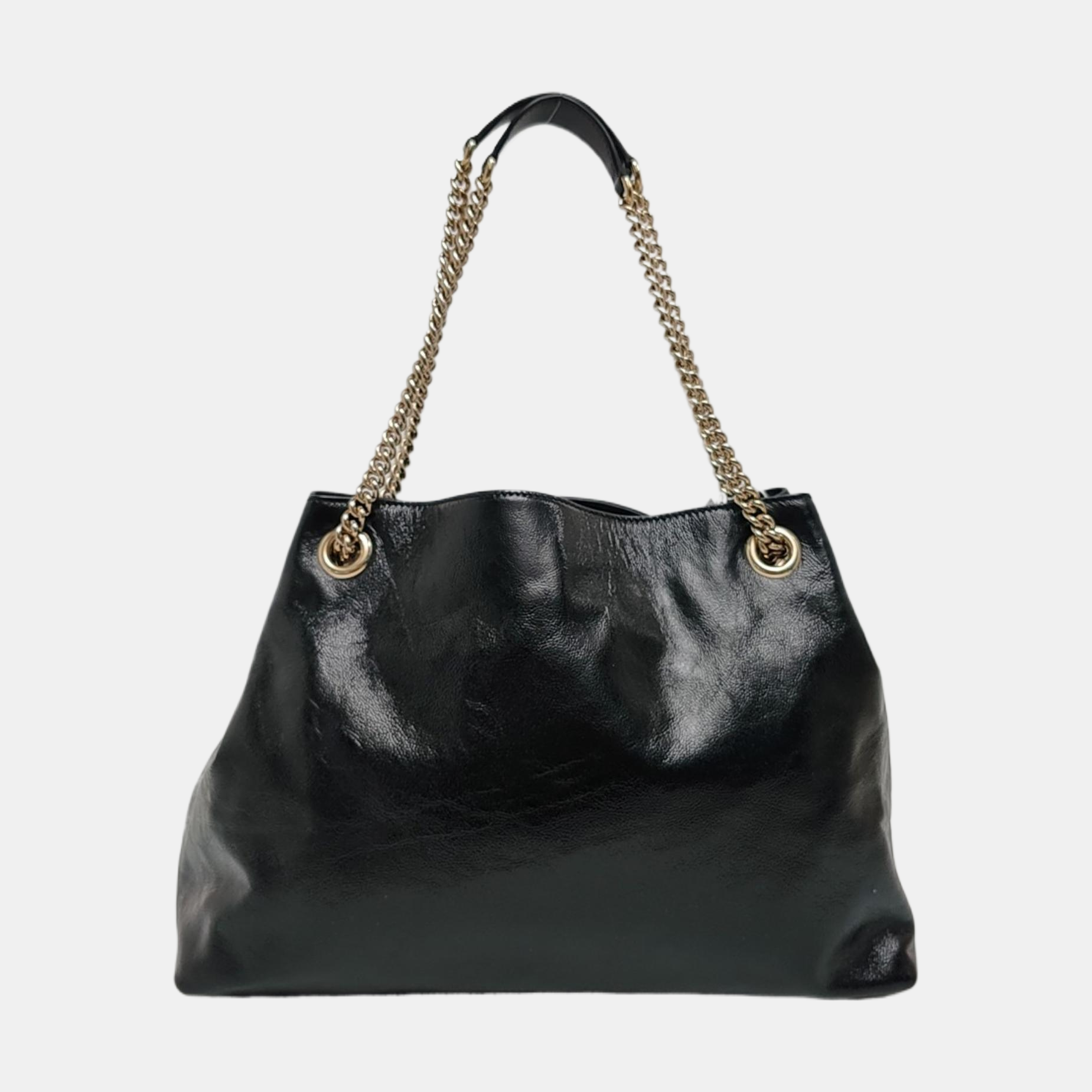 Authenticated pre-owned  Soho Quilted Patent Leather Black - Tote Bag at Looply