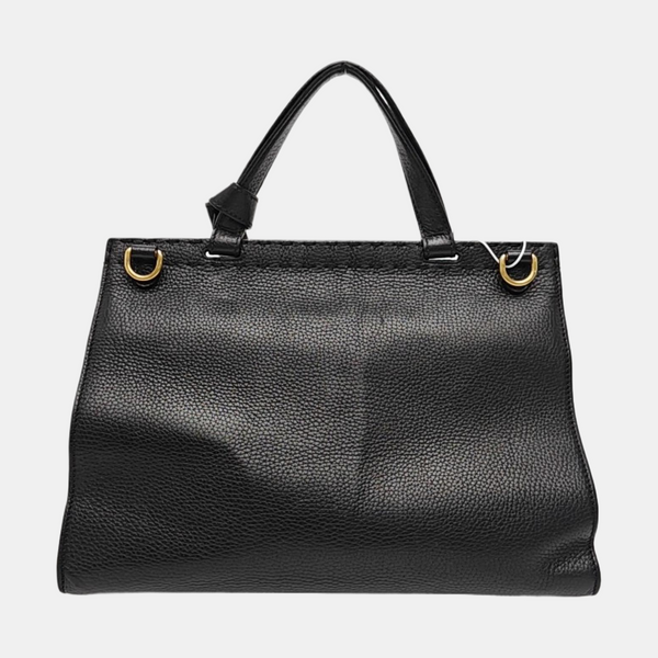 GG Marmont Top Handle Large Calfskin Black