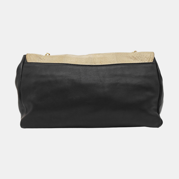 Leather Shoulder Bag Beige