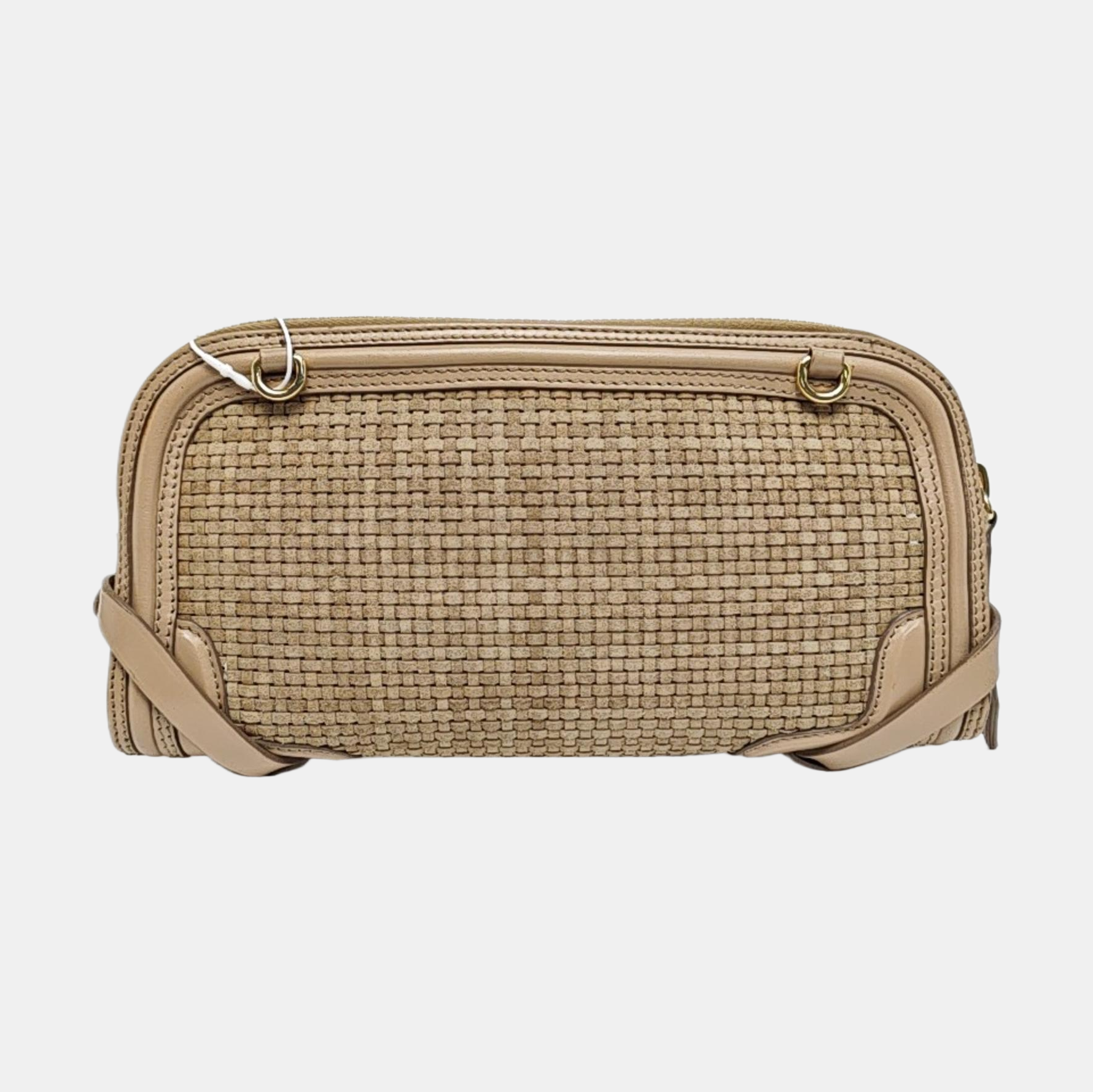 Suede Crossbody Bag Beige