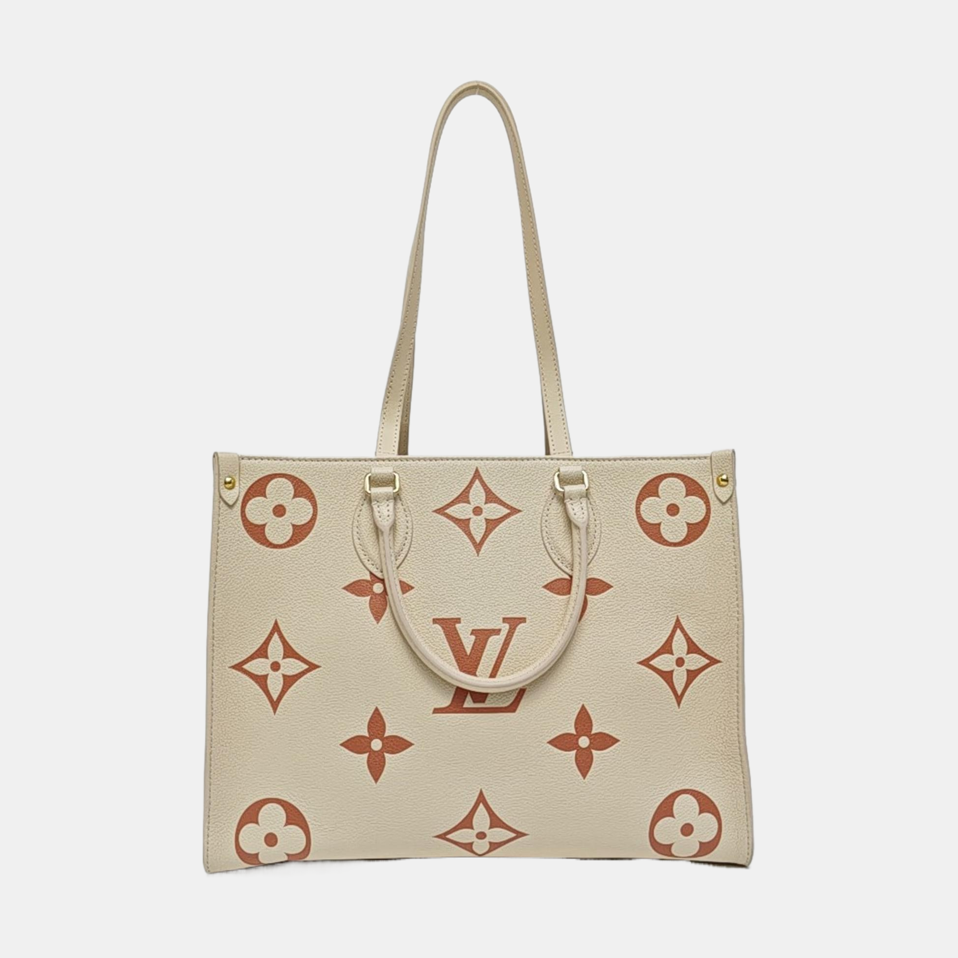 ONTHEGO MM Monogram Calfskin Beige