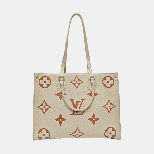 ONTHEGO MM Monogram Calfskin Beige