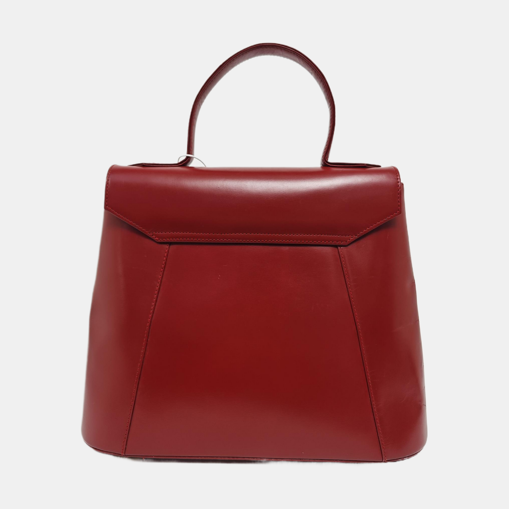 Calfskin Top Handle Bag Red