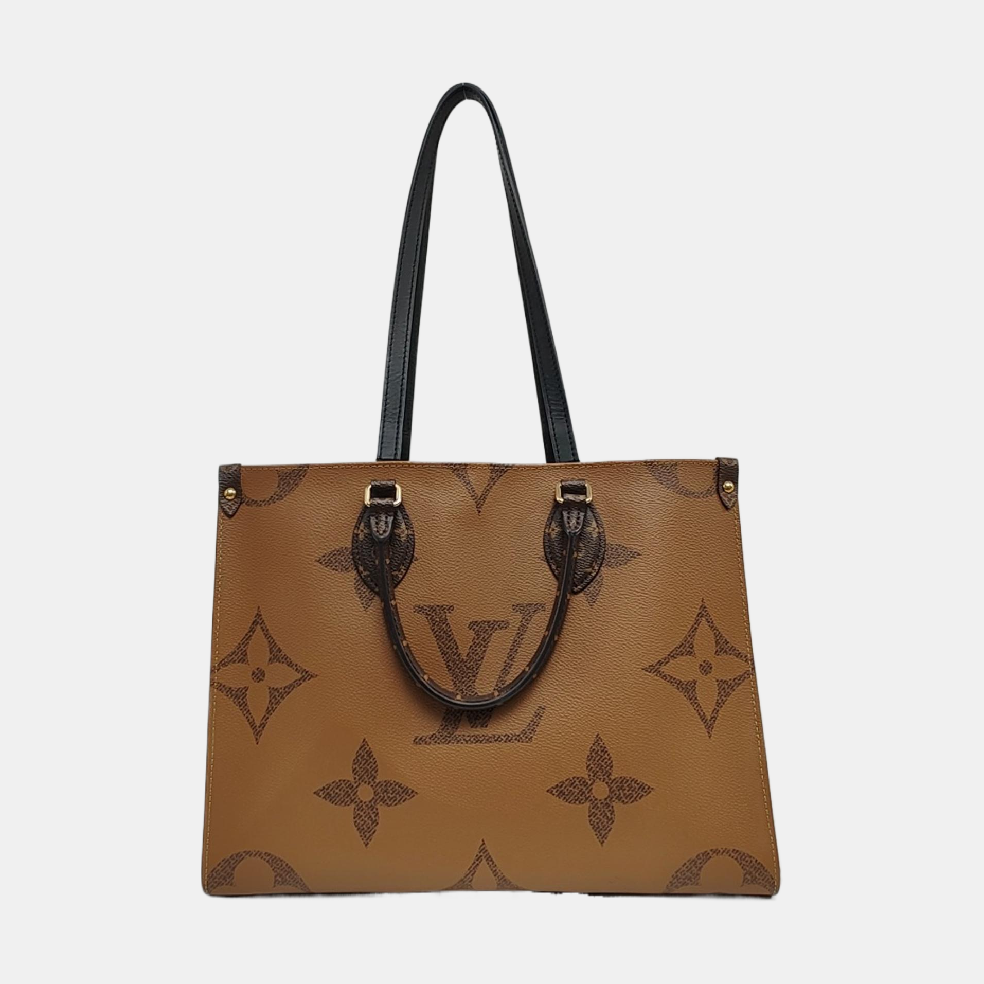 Authenticated pre-owned  ONTHEGO MM Monogram Coated Canvas Brown - Tote Bag at Looply
