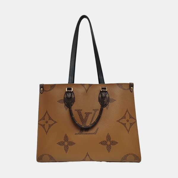 Authenticated pre-owned  ONTHEGO MM Monogram Coated Canvas Brown - Tote Bag at Looply