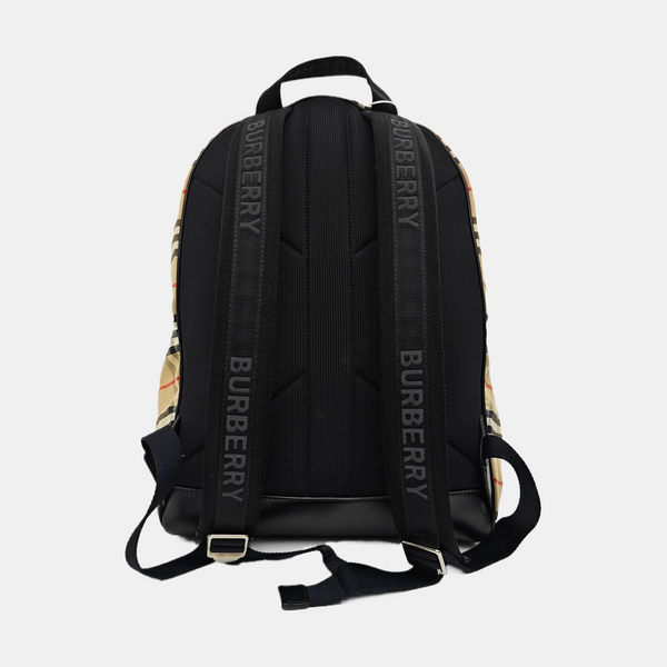 Quilted Fabric Backpack Beige