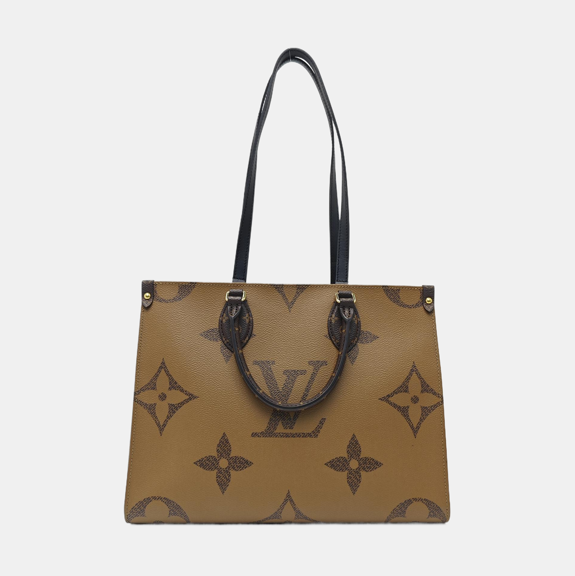 ONTHEGO MM Monogram Coated Canvas Brown
