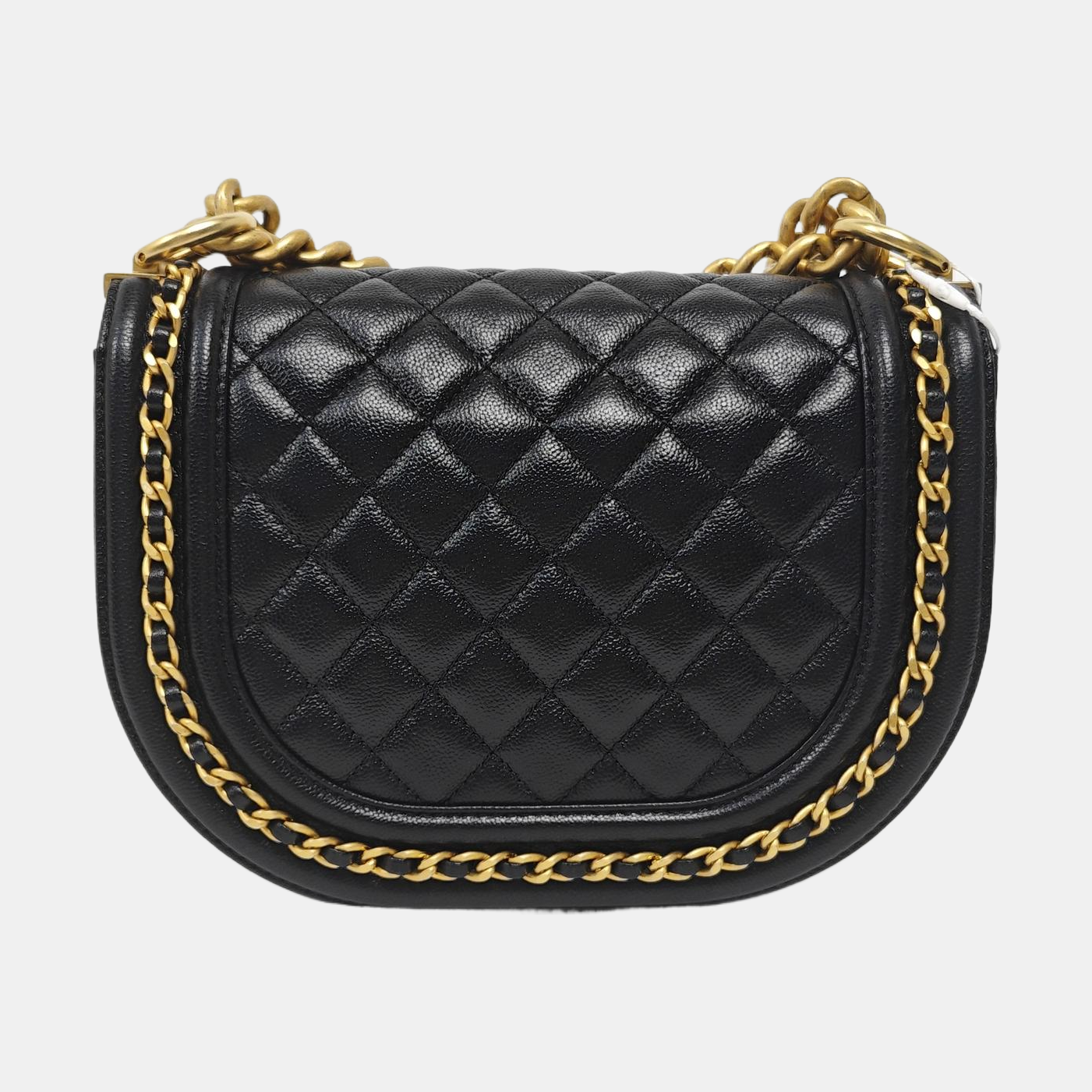 Authenticated pre-owned  BOY CHANEL Small Quilted Grained Calfskin Black - Shoulder Bag at Looply