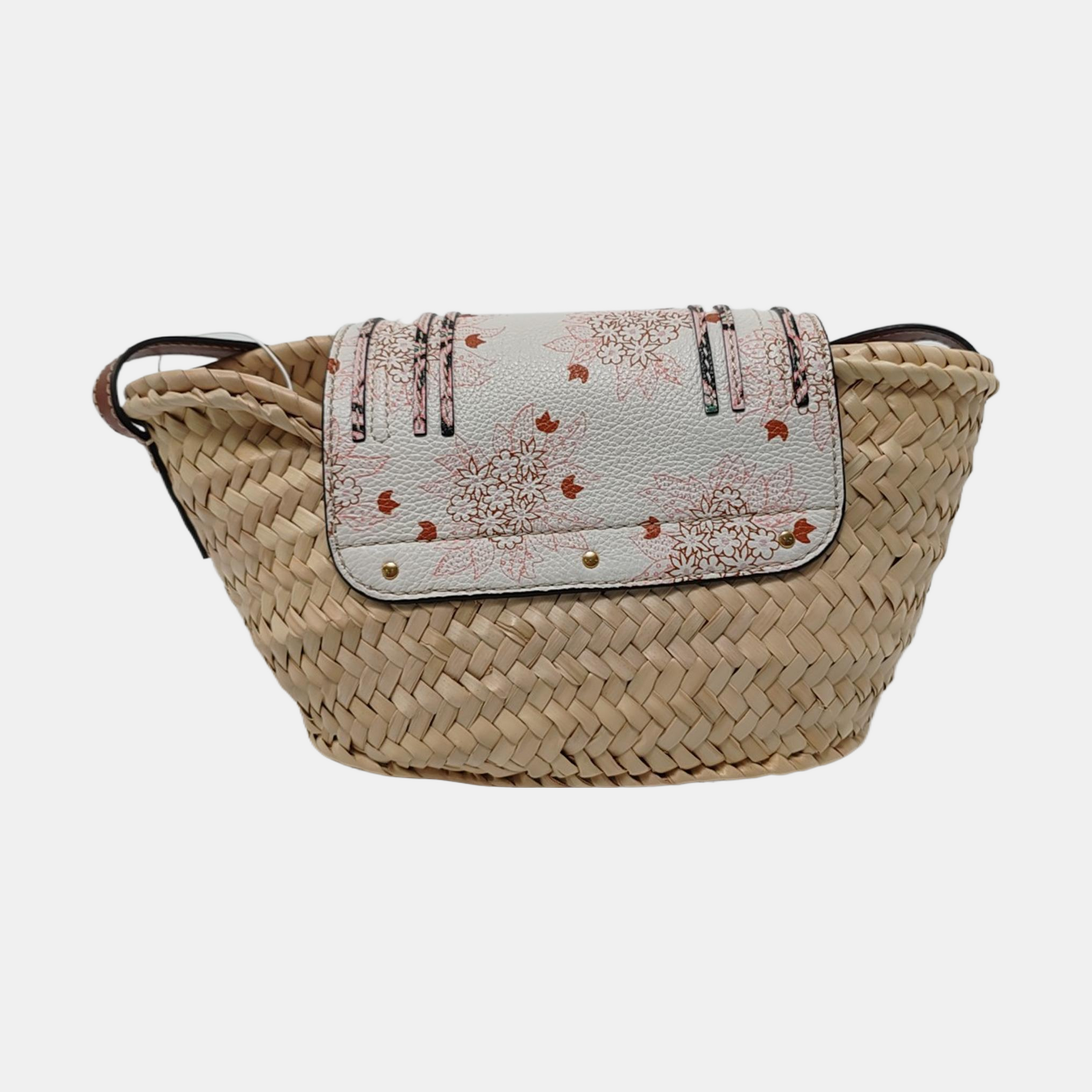 Straw Crossbody Bag Medium Beige