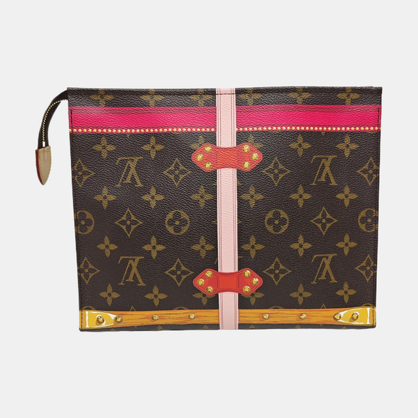 TOILET POCKET 26 Monogram Coated Canvas Brown