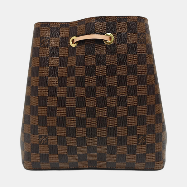 NÉONOÉ MM Damier Ebene Coated Canvas Brown