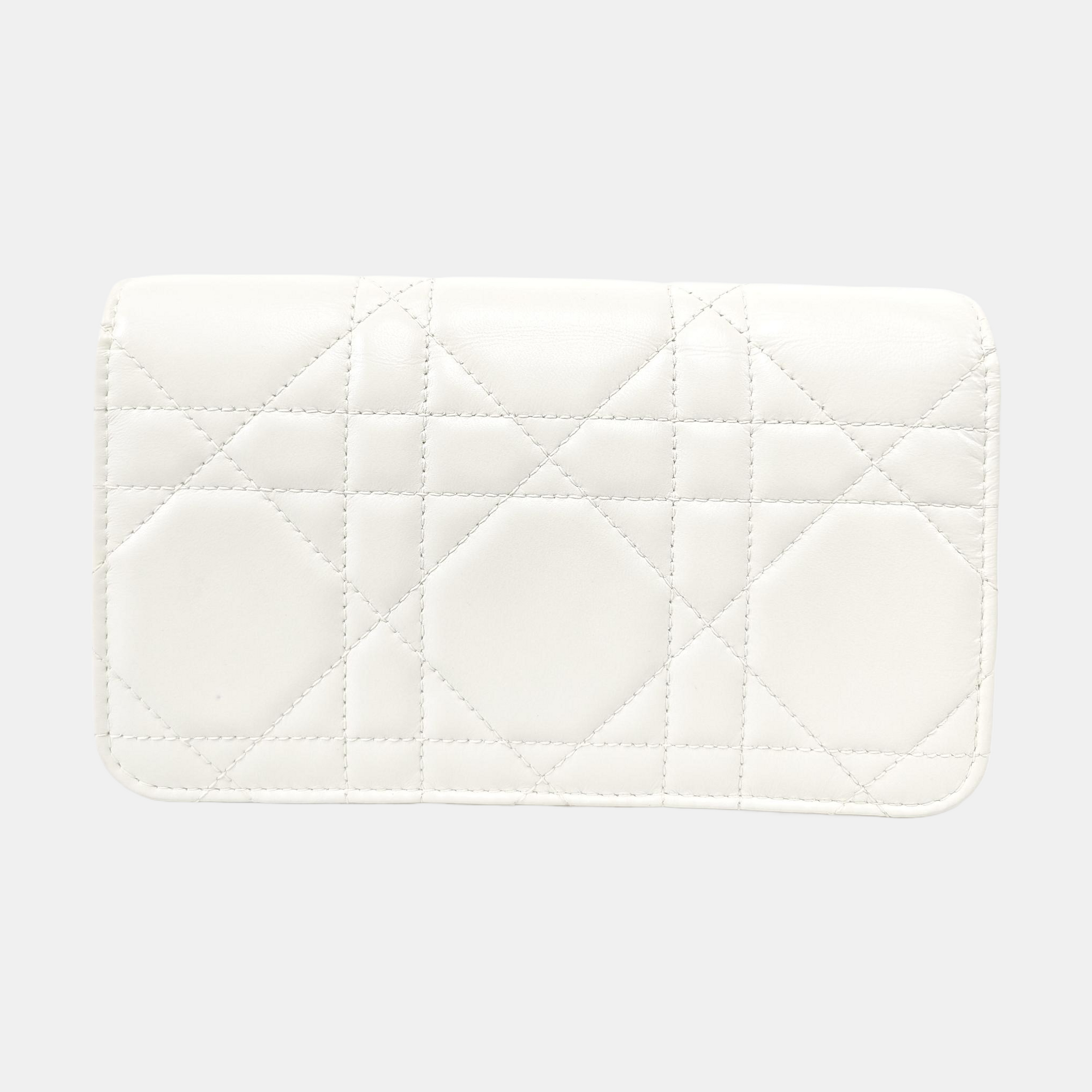 Miss Caro Cannage Lambskin White