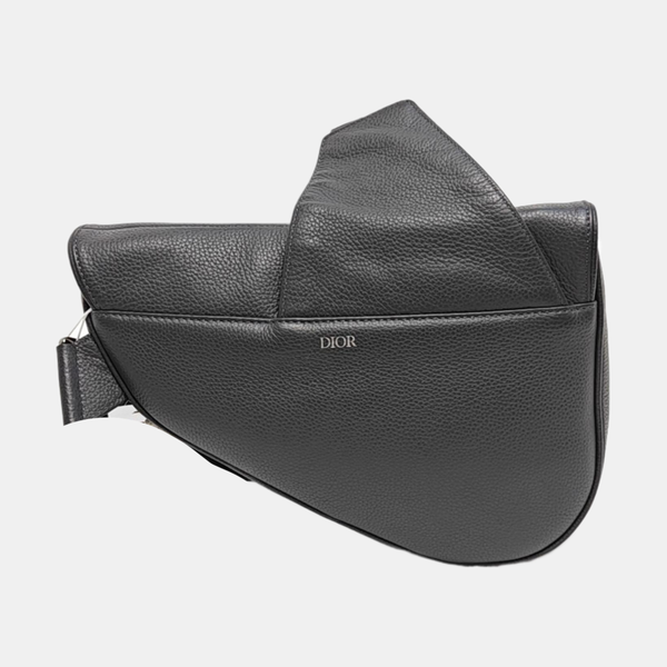 Saddle Medium Calfskin Gray