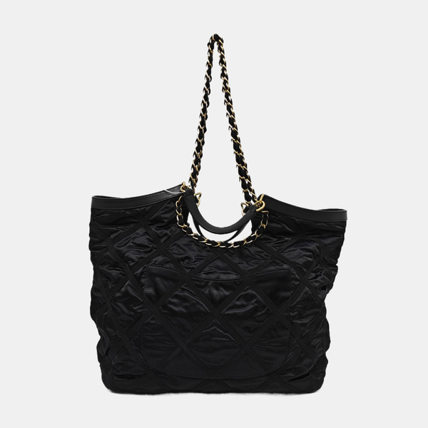Quilted Nylon Medium Black