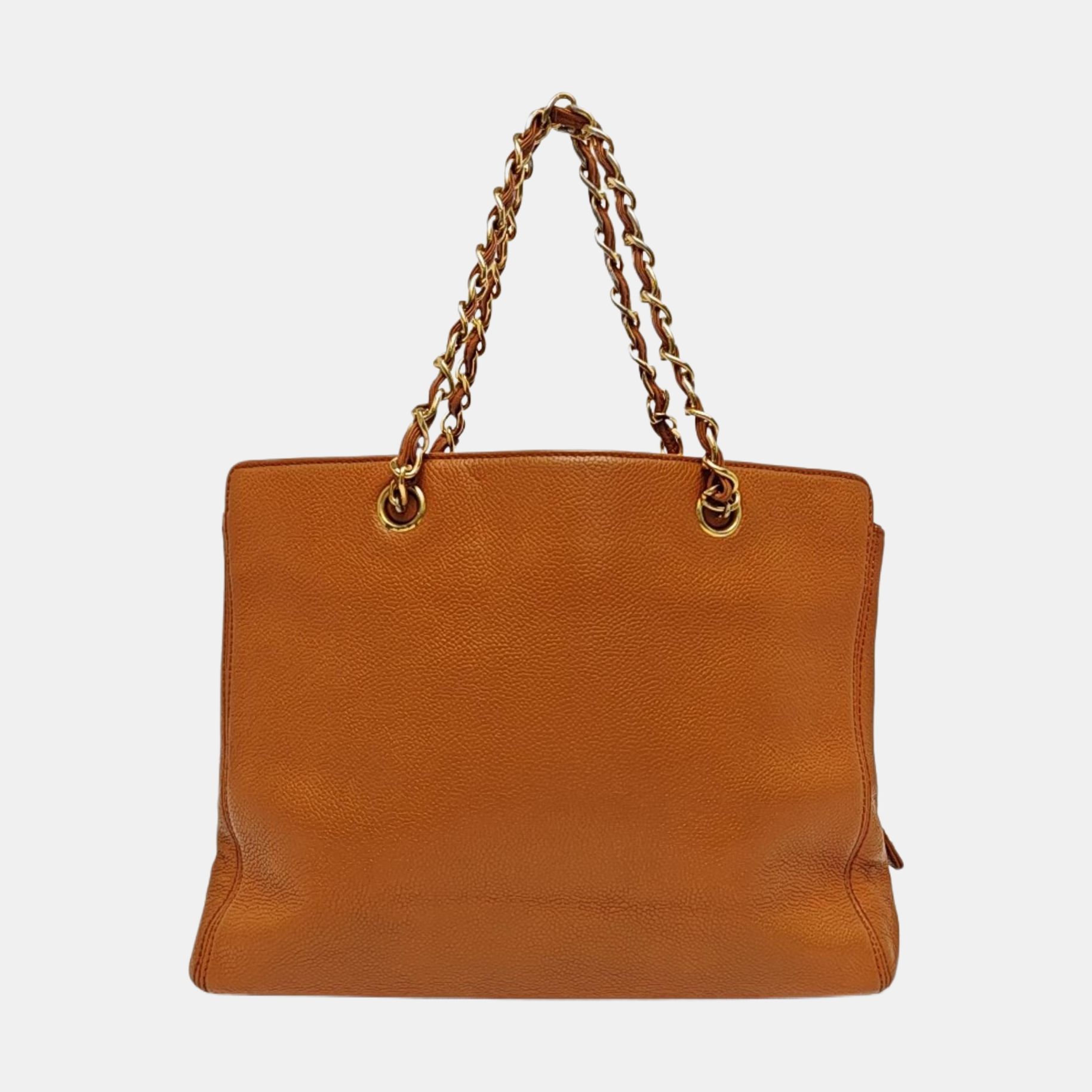 LOGO EMBROIDERED Grained Calfskin Orange