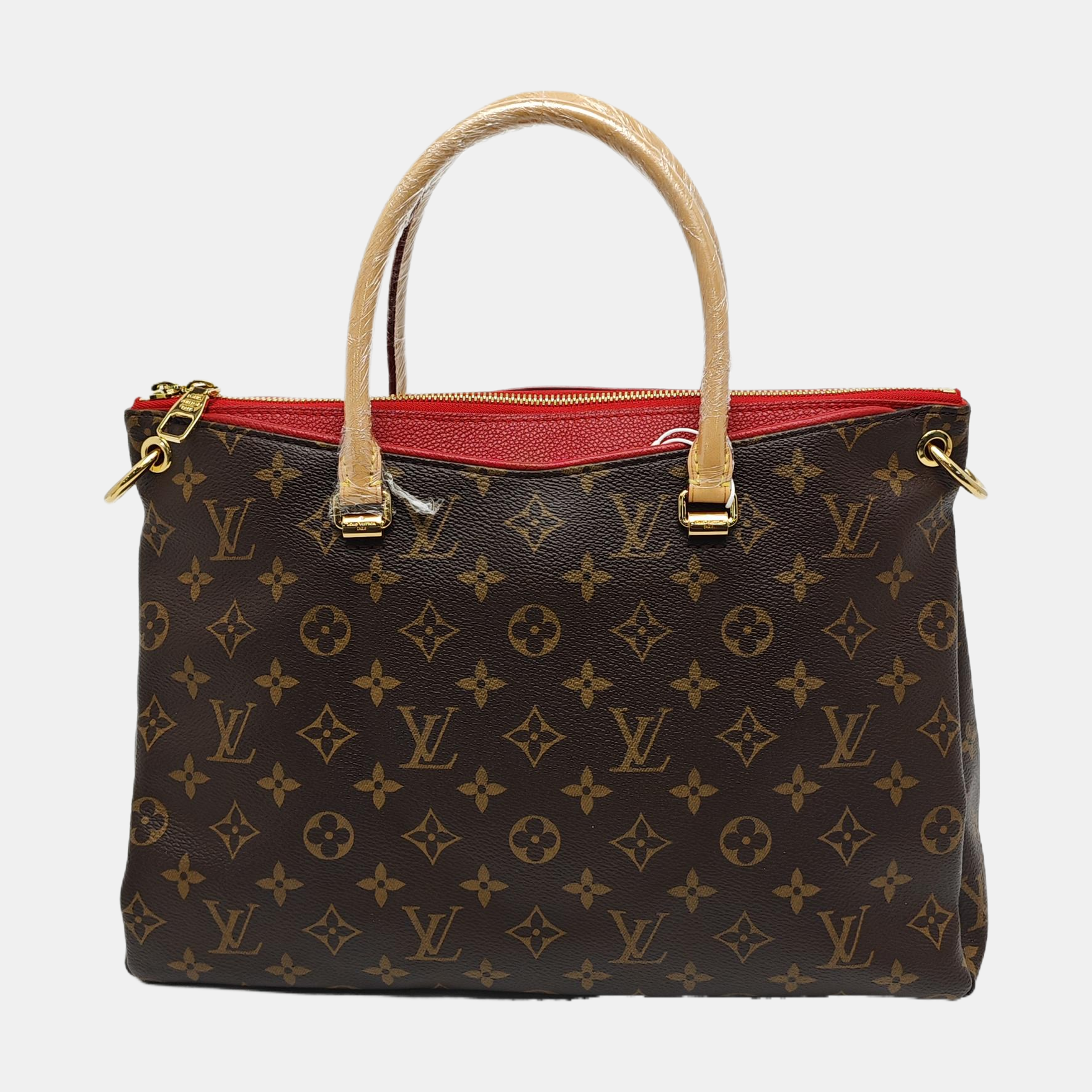 PALLAS MM Monogram Coated Canvas Brown