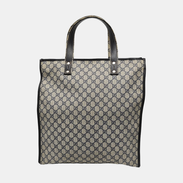 Monogram Coated Canvas Tote Bag Black