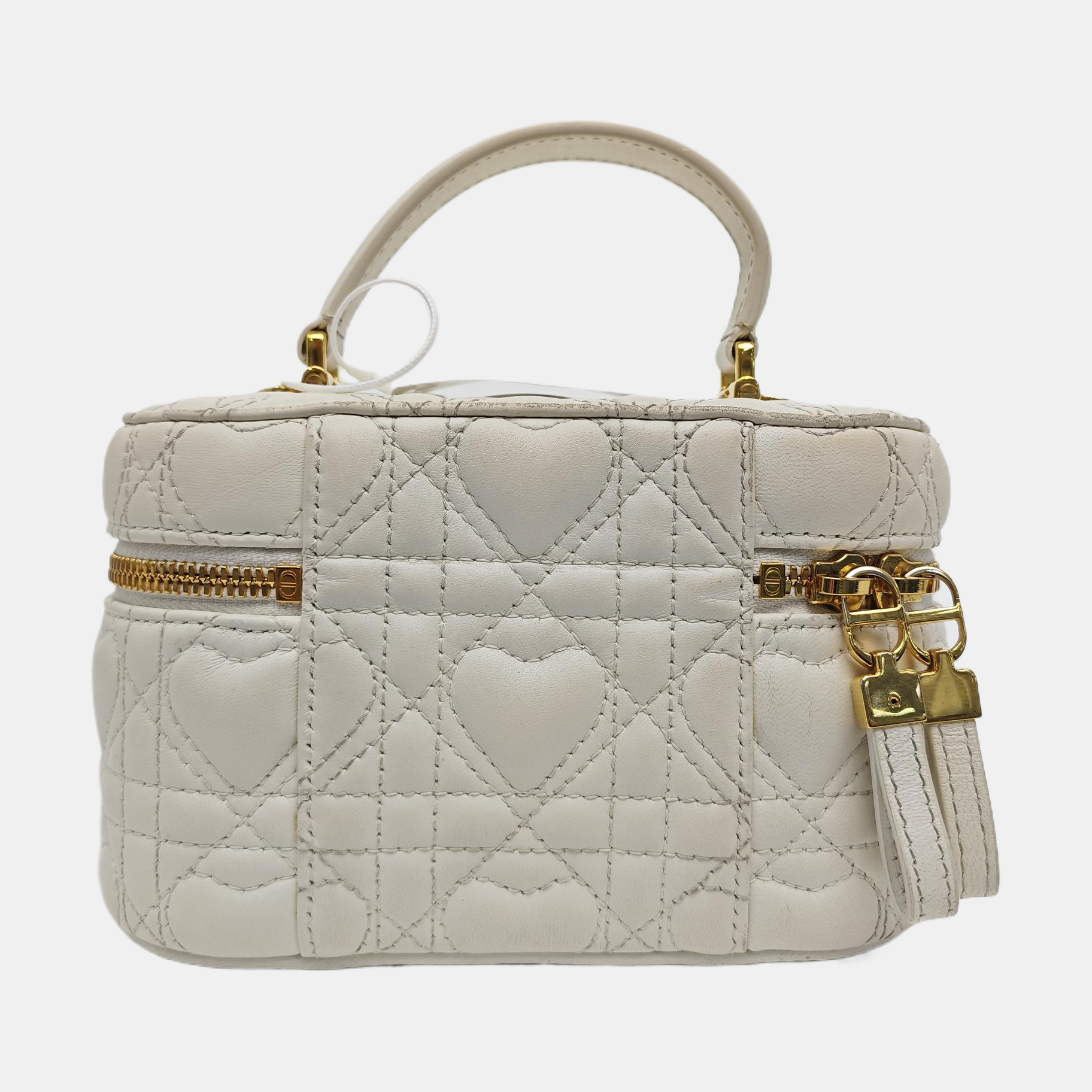 Dioramour Lady Dior Mini Cannage Lambskin White