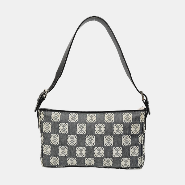 Monogram Canvas Shoulder Bag Gray
