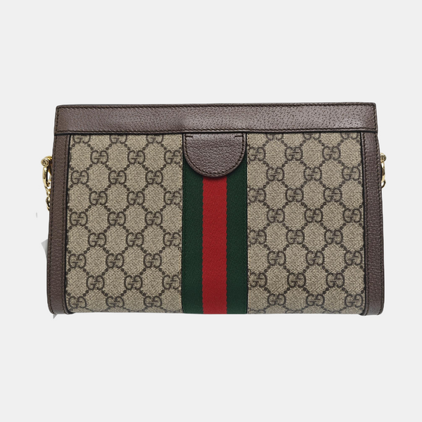 Ophidia Small Monogram Coated Canvas Beige