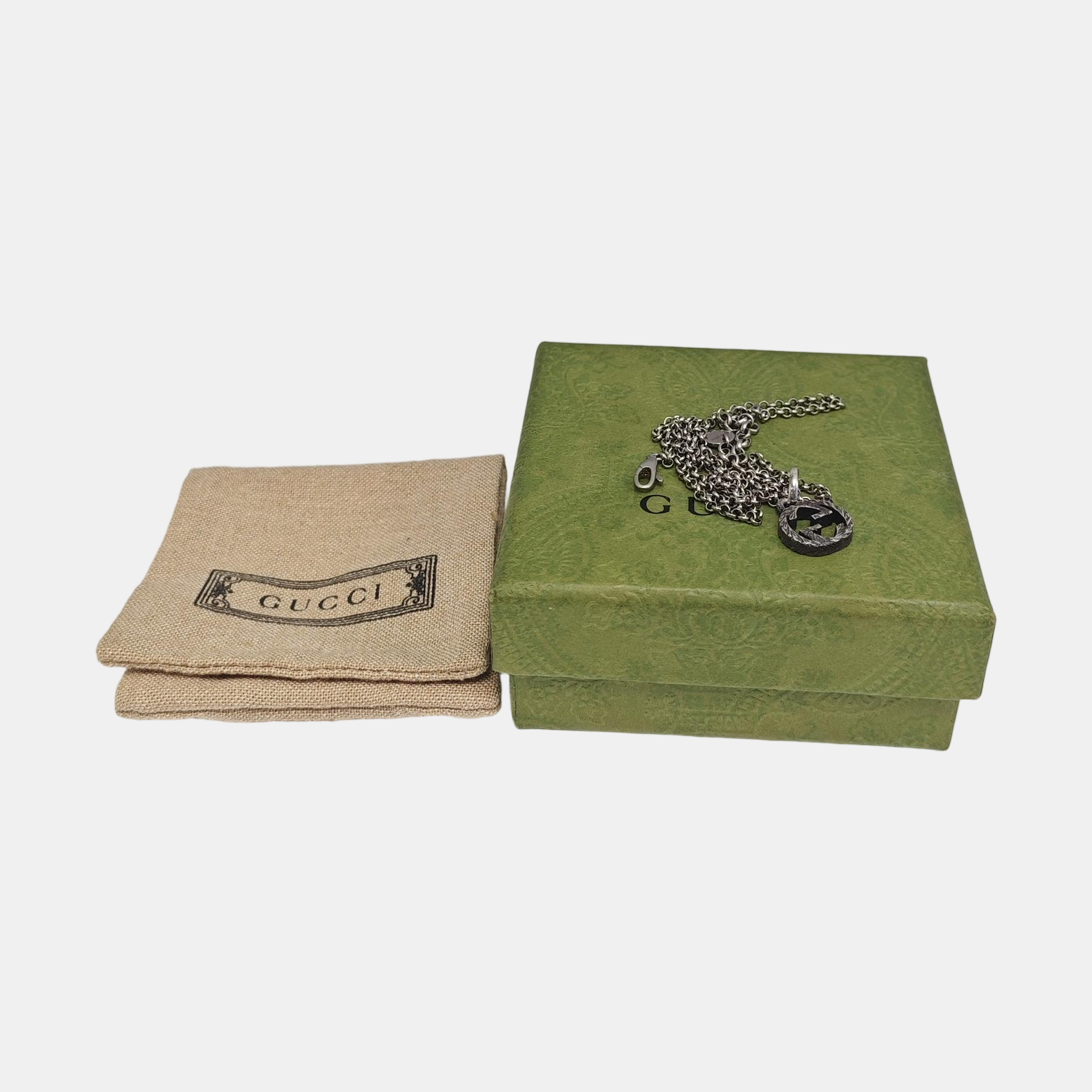 Interlocking G 925 Sterling Silver Necklace