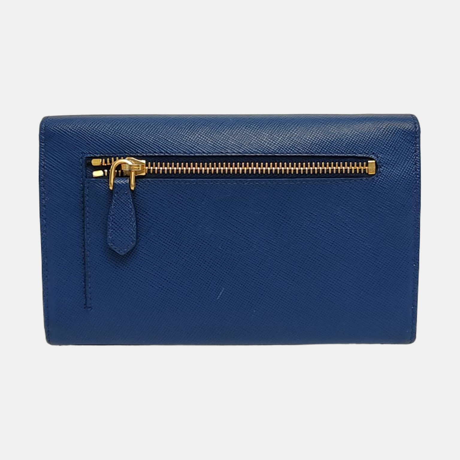 Leather Wallet Blue