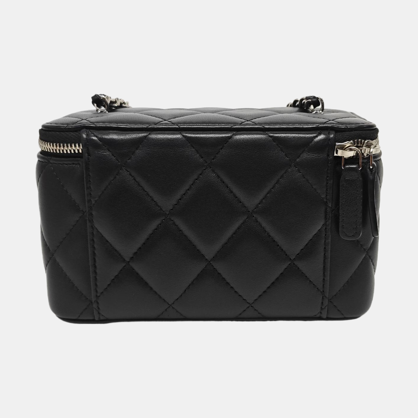 Quilted Lambskin Shoulder Bag Black
