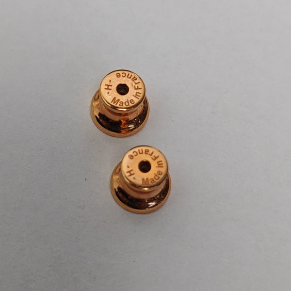 Pop H Metal Black Stud Earrings