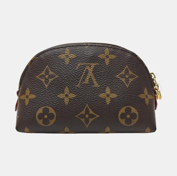 COSMETIC Monogram Coated Canvas Brown