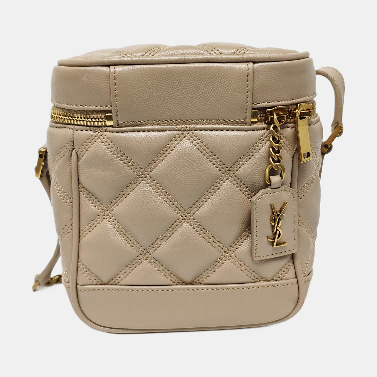 80'S VANITY Quilted Calfskin Beige