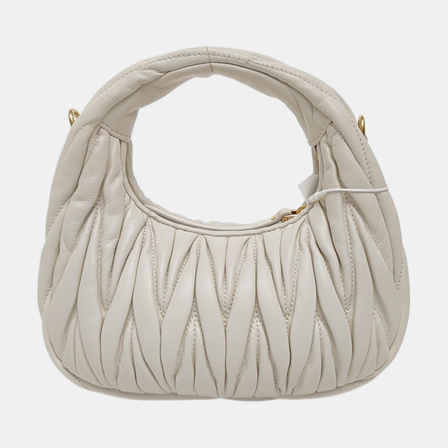 Wander Matelassé Mini Quilted Lambskin White