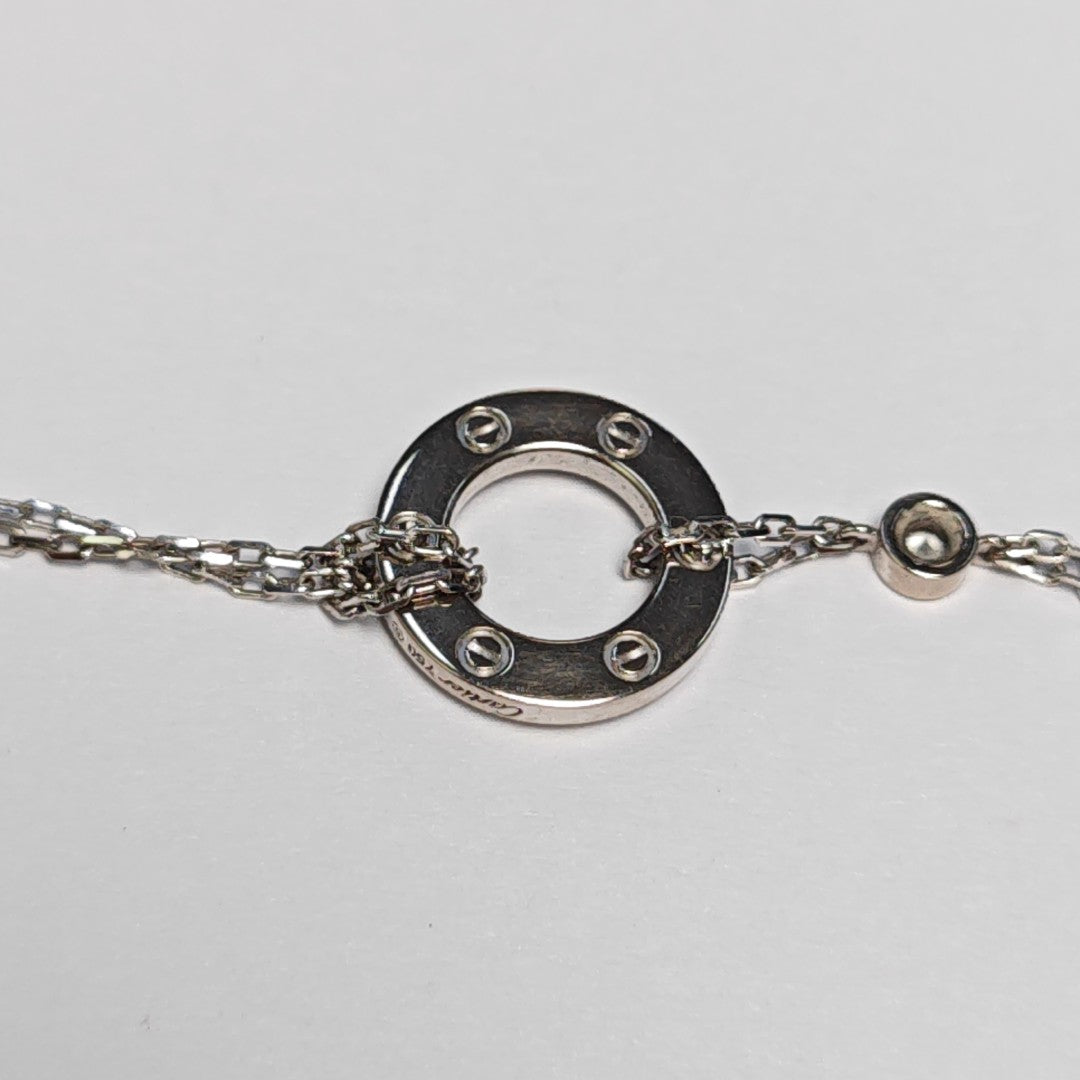 LOVE 18k White Gold Silver Necklace