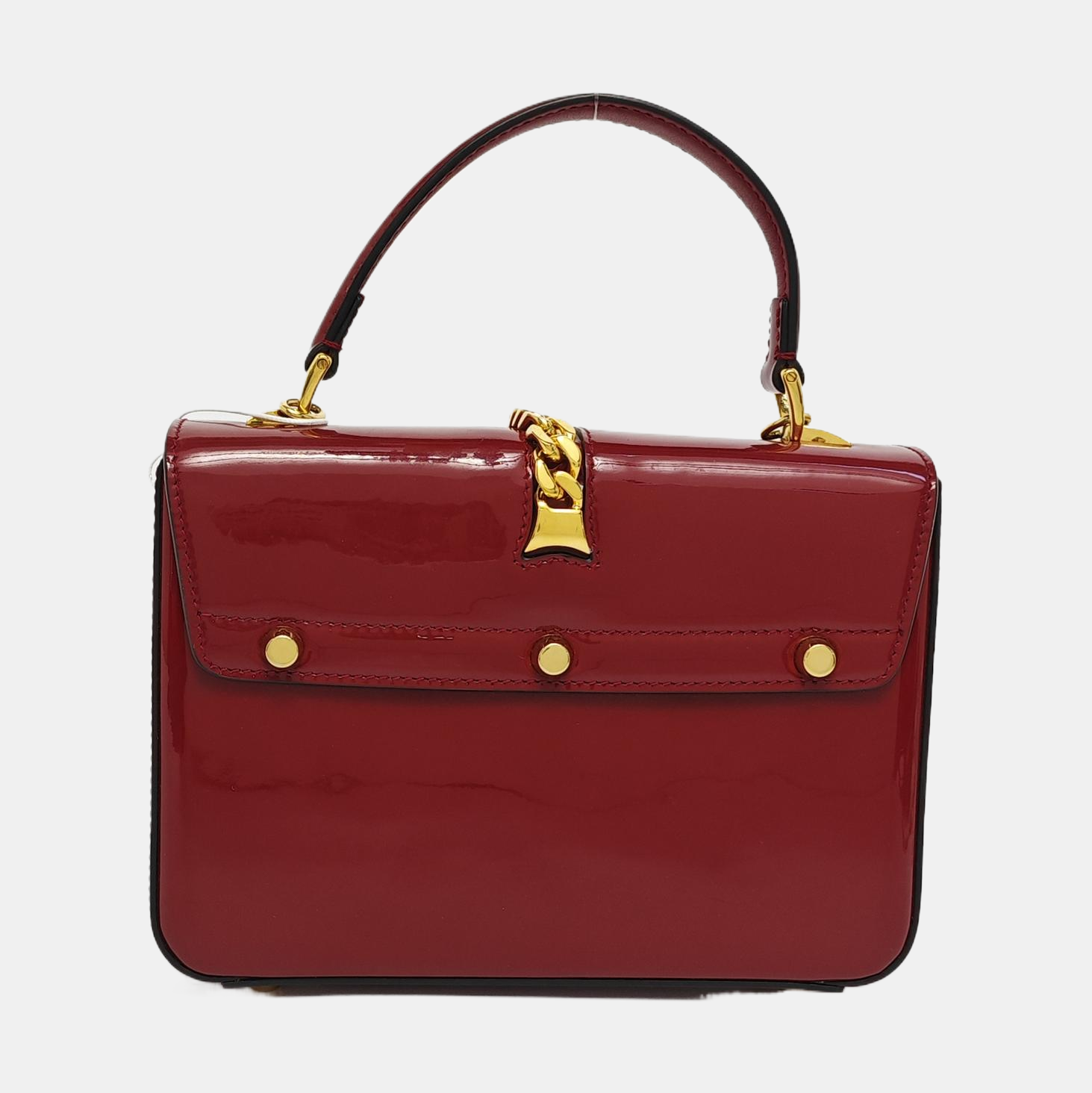 Authenticated pre-owned  Sylvie 1969 Mini Patent Leather Red - Shoulder Bag at Looply