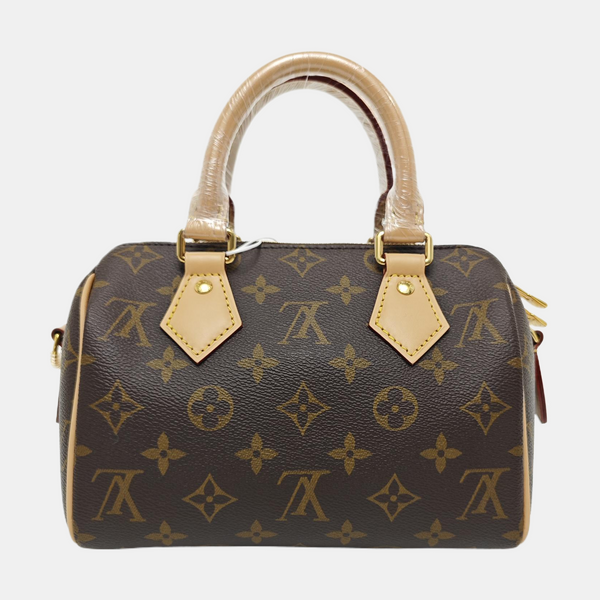 SPEEDY 20 Monogram Coated Canvas Brown