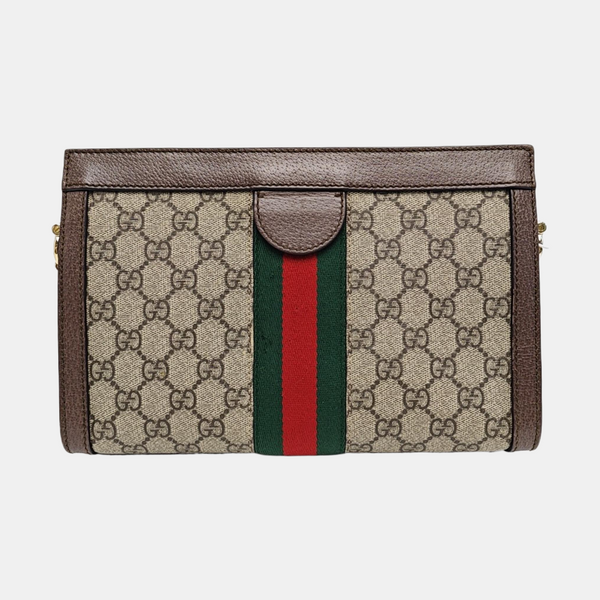 Ophidia Small Monogram Coated Canvas Beige