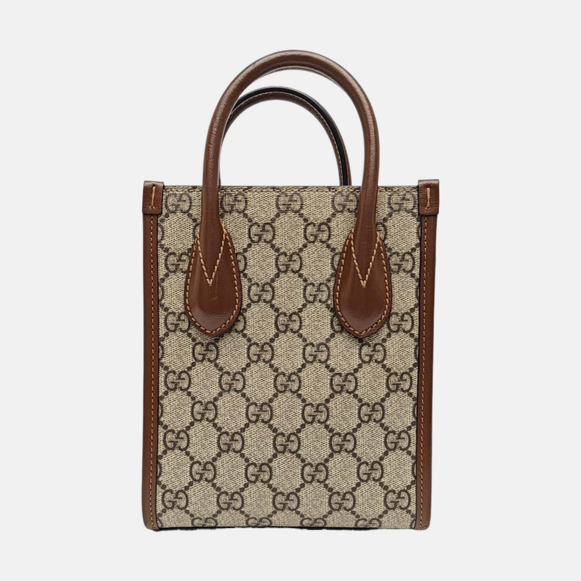 Retro Mini Monogram Coated Canvas Beige