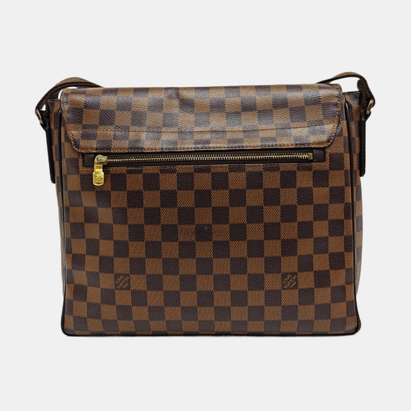 DISTRICT MM Damier Ebene Coated Canvas Brown