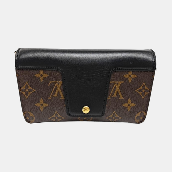 Coated Canvas Shoulder Bag Brown